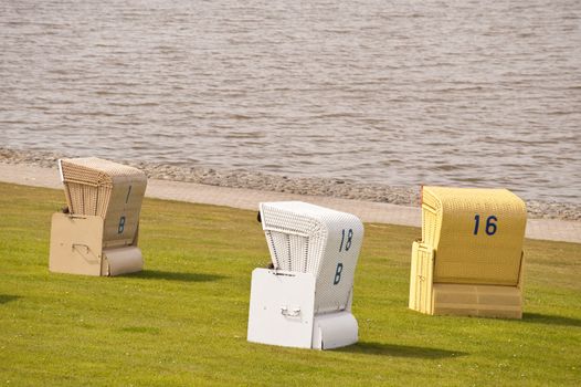 Beach chairs in Buesum, Germany