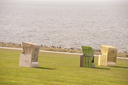 Beach chairs in Buesum, Germany