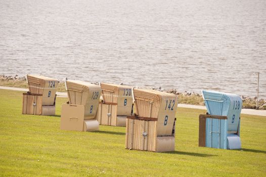 Beach chairs in Buesum, Germany