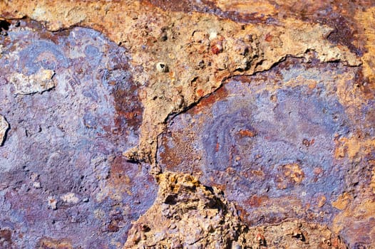 Structure of rusty iron tubes