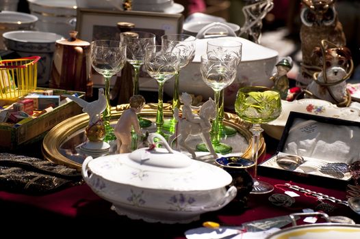 scene on a flea market
