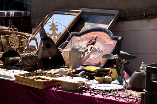 scene on a flea market