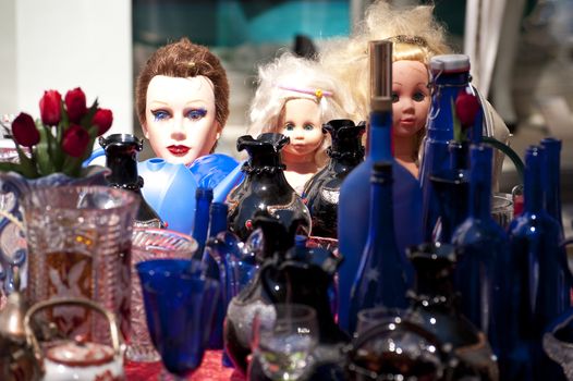 scene on a flea market