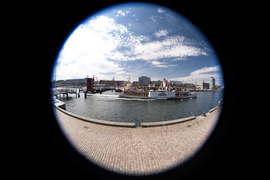 Scene in the port of Kiel, Germany