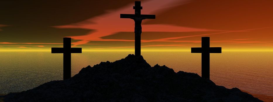 Golgotha and sky