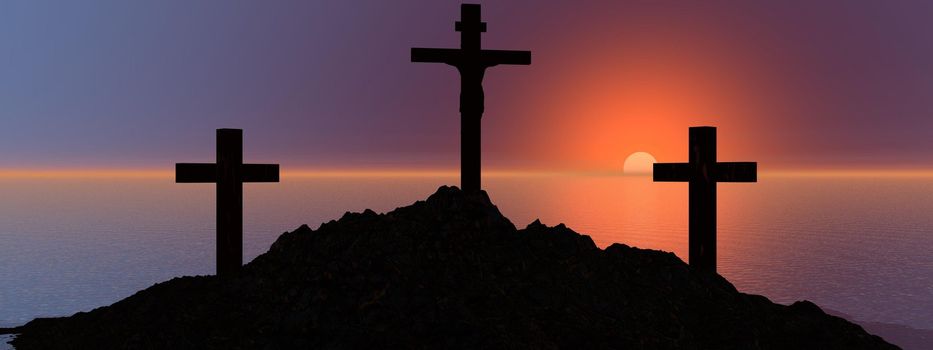 Golgotha and sky