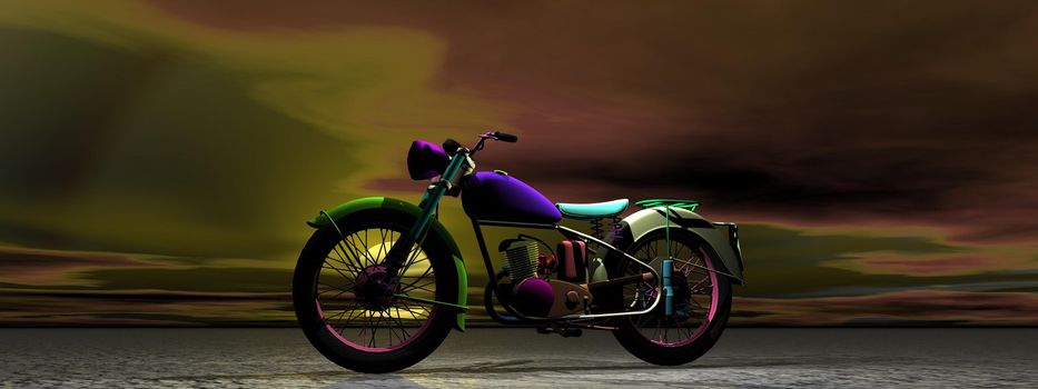 motorbike and sky