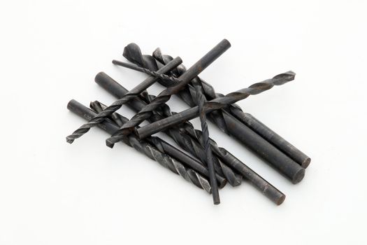 Selection of drill bits against a plain white background.