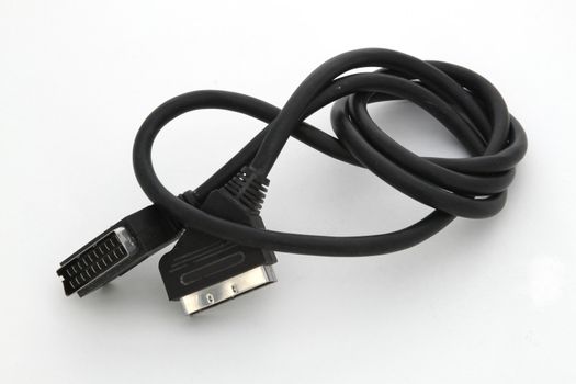 Scart cable against a plain white background.