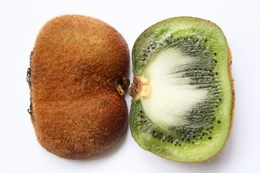 Kiwi fruit on a white background. Isolation on white

