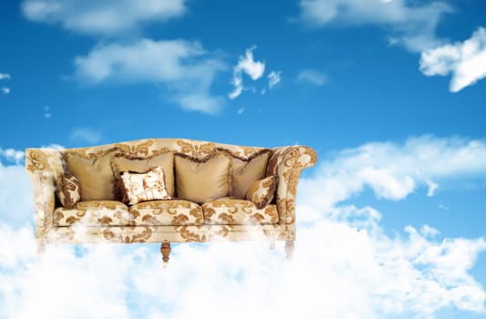 sofa  clouds concept