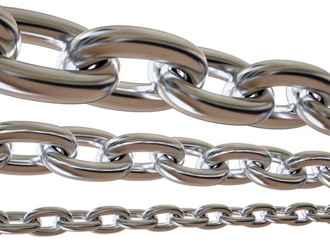 Metal chain isolated on a white background