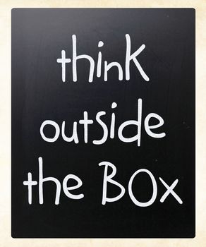 Think outside the box - concept.