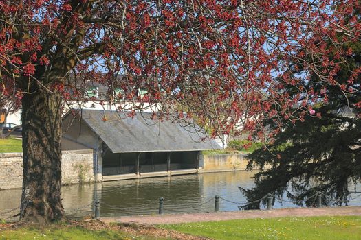 Traditional public outdoor laundry (lavoir) for the Eure&Loir region in France.