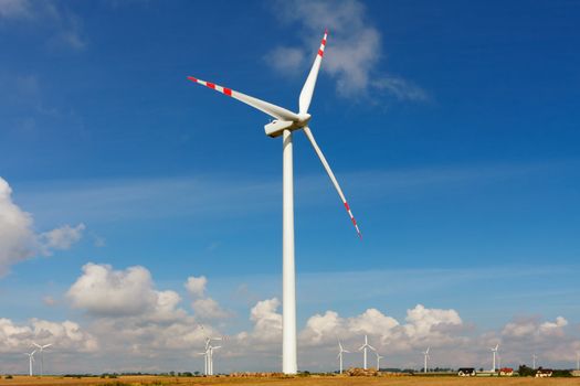 Wind turbines farm