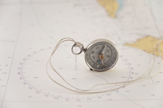 close up of a nautical chart