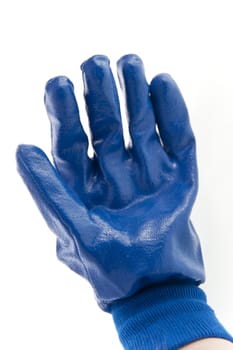 close up of a hand in glove