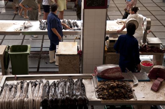 scene in portugal / island of madeira / funchal / mercado dos lavradores