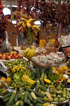 scene in portugal / island of madeira / funchal / mercado dos lavradores