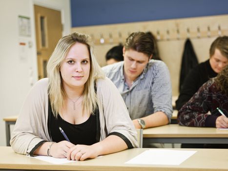 Portrait of a young woman student