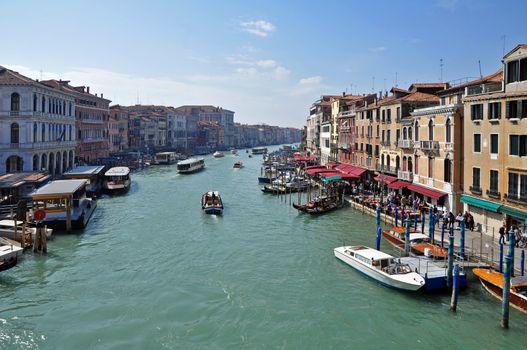 A view of the Canal Grande from Ponte di Rialto - Venezia - Italy