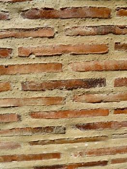 closeup on sole old bricks