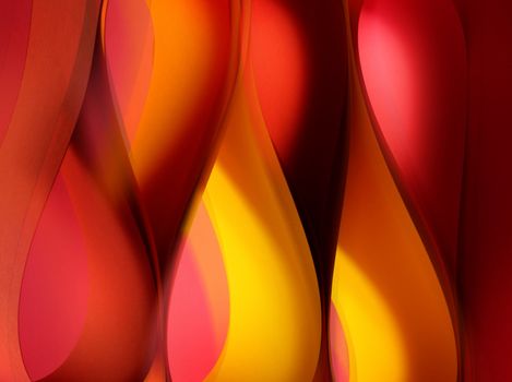 Hot colors palette flame wave form papers