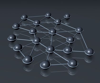 Network connection communication web concept