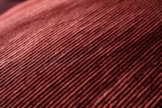 Red woven fabric closeup