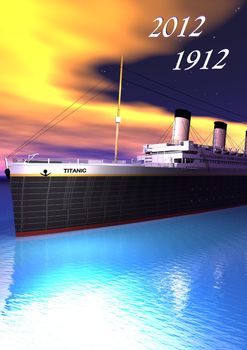 Titanic 1912-2012 and sky yellow