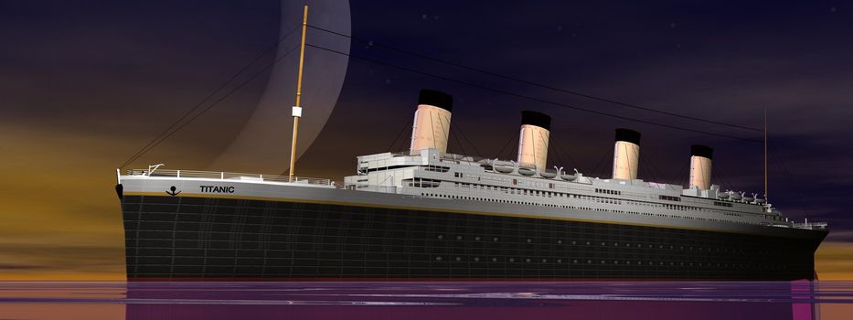 Titanic 1912-2012 and moon