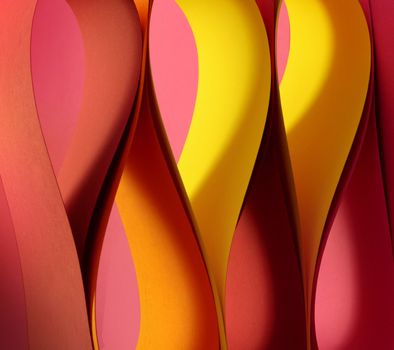 Warm colors palette tulip drop form papers