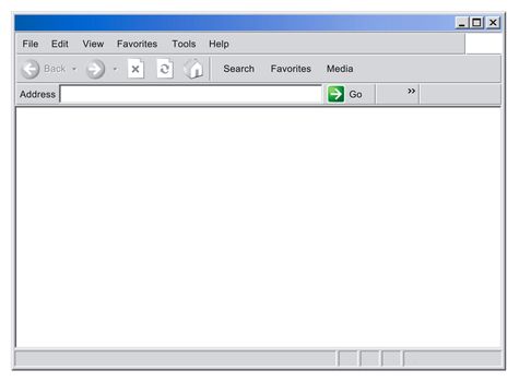 A blank computer internet browser screen