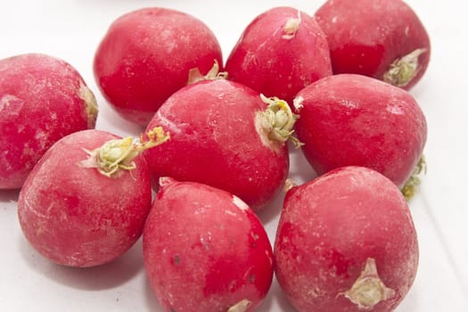 A small collection of radishes