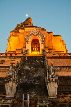 Wonderful Pagoda Wat Chedi Luang Temple, Chiang Mai, Thailand