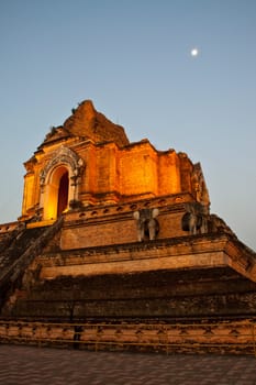 Wonderful Pagoda Wat Chedi Luang Temple, Chiang Mai, Thailand