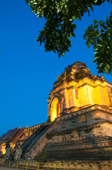 Wonderful Pagoda Wat Chedi Luang Temple, Chiang Mai, Thailand