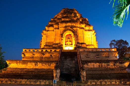 Wonderful Pagoda Wat Chedi Luang Temple, Chiang Mai, Thailand