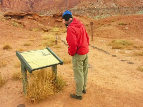 Hiking in Capitol Reef National Park, Utah, USA