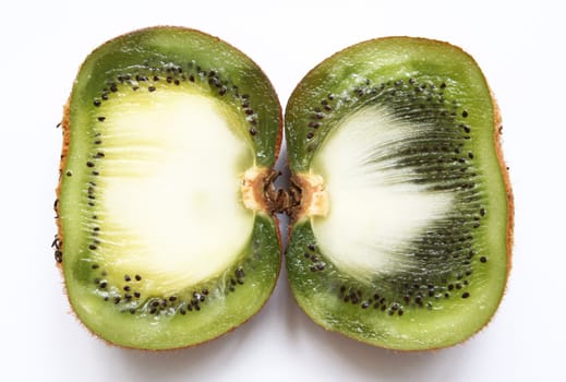 Kiwi fruit on a white background. Isolated on white