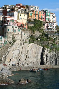 Italy. Cinque Terre. Colorful Manarola village