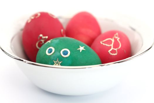 some easter eggs close up, shallow Dof 