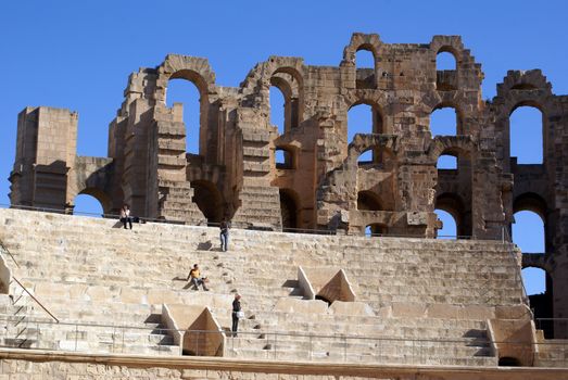 In roman theater in El-Jem, Tunisia               