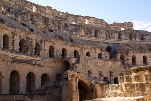 In the roman theater in El-Jem, Tunisia                  