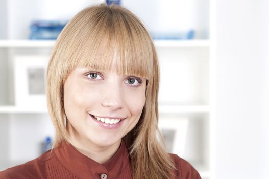 portrait of a beautiful woman who works in the office