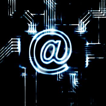 abstract email sign and chipset modern illustration