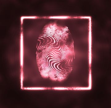 abstract illustration of the finger print in frame