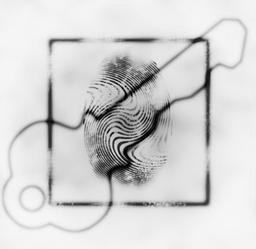 abstract illustration of the finger print and key