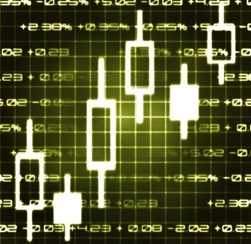 stock market exchange japanese candles abstract illustration