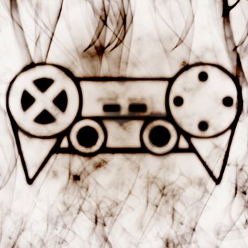 abstract illustration of the videogame joystick
